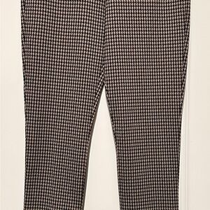 Zara Black & Taupe Houndstooth Women's Trousers